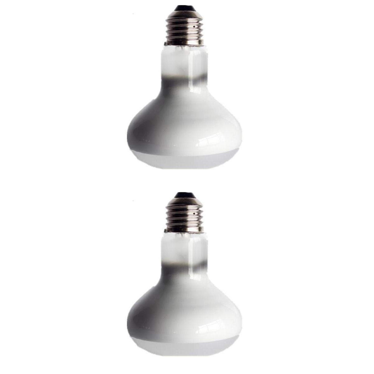 2 pcs 50W/75W Tortoise Reptile Vivarium Light UVA Basking Lamp Heat Bulb