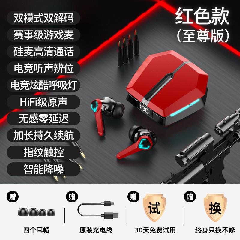 Khuyến mãi cạnh tranh không dây thực sự Trò chơi tai nghe Bluetooth không bị trễ khi chạy giảm tiếng ồn Tuổi thọ pin dài đeo lâu không đau năm mới