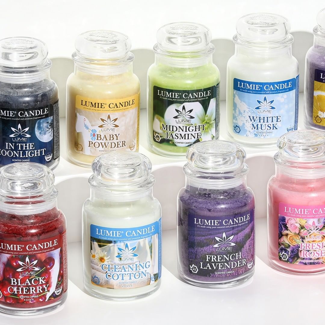 Nến thơm cao cấp Lumie Candle Hàn Quốc - Size L 630g - Sáp tự nhiên 100% An toàn khi sử dụng