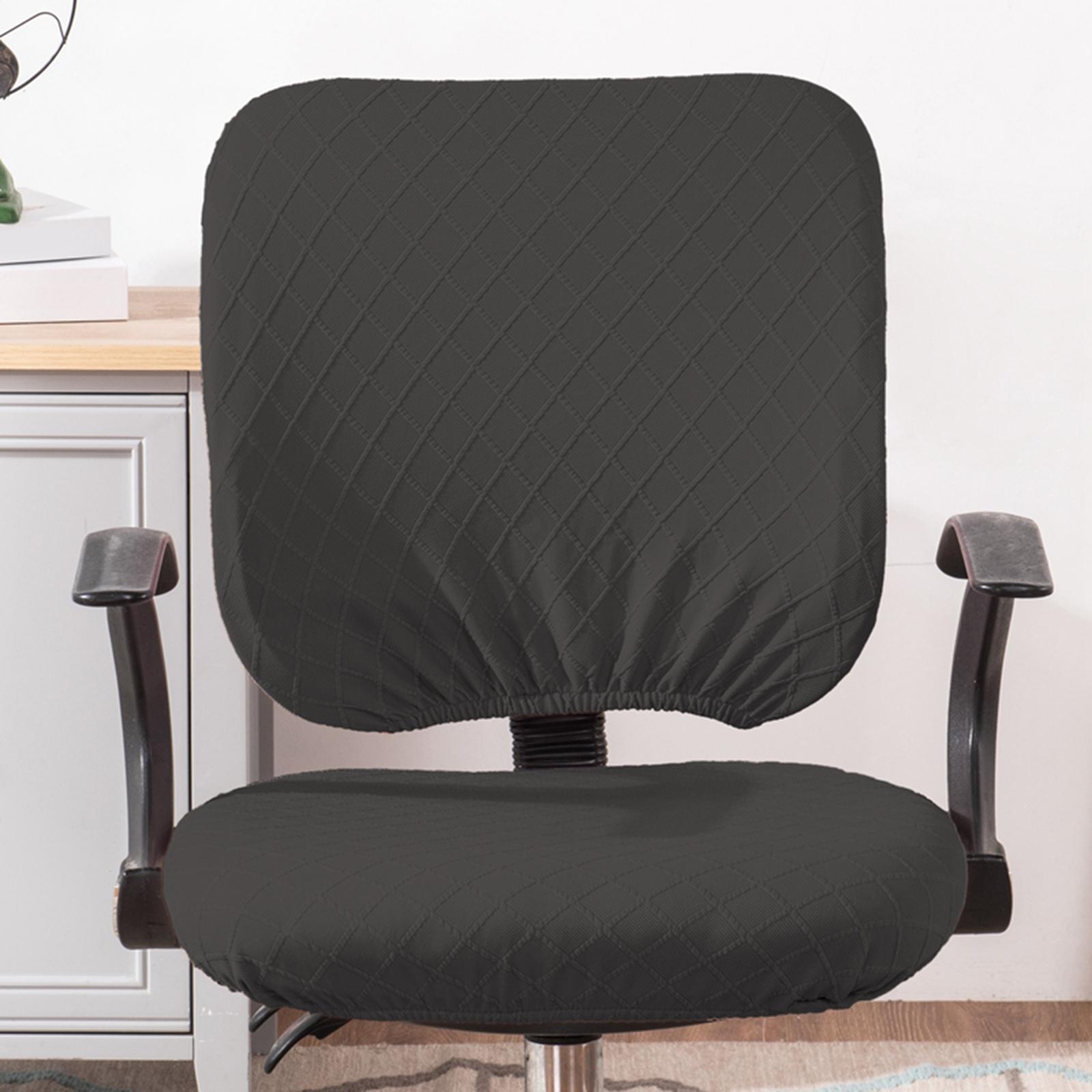 2Pcs Stretch Chair Covers Solid Office Salon Resturant Seat Cover