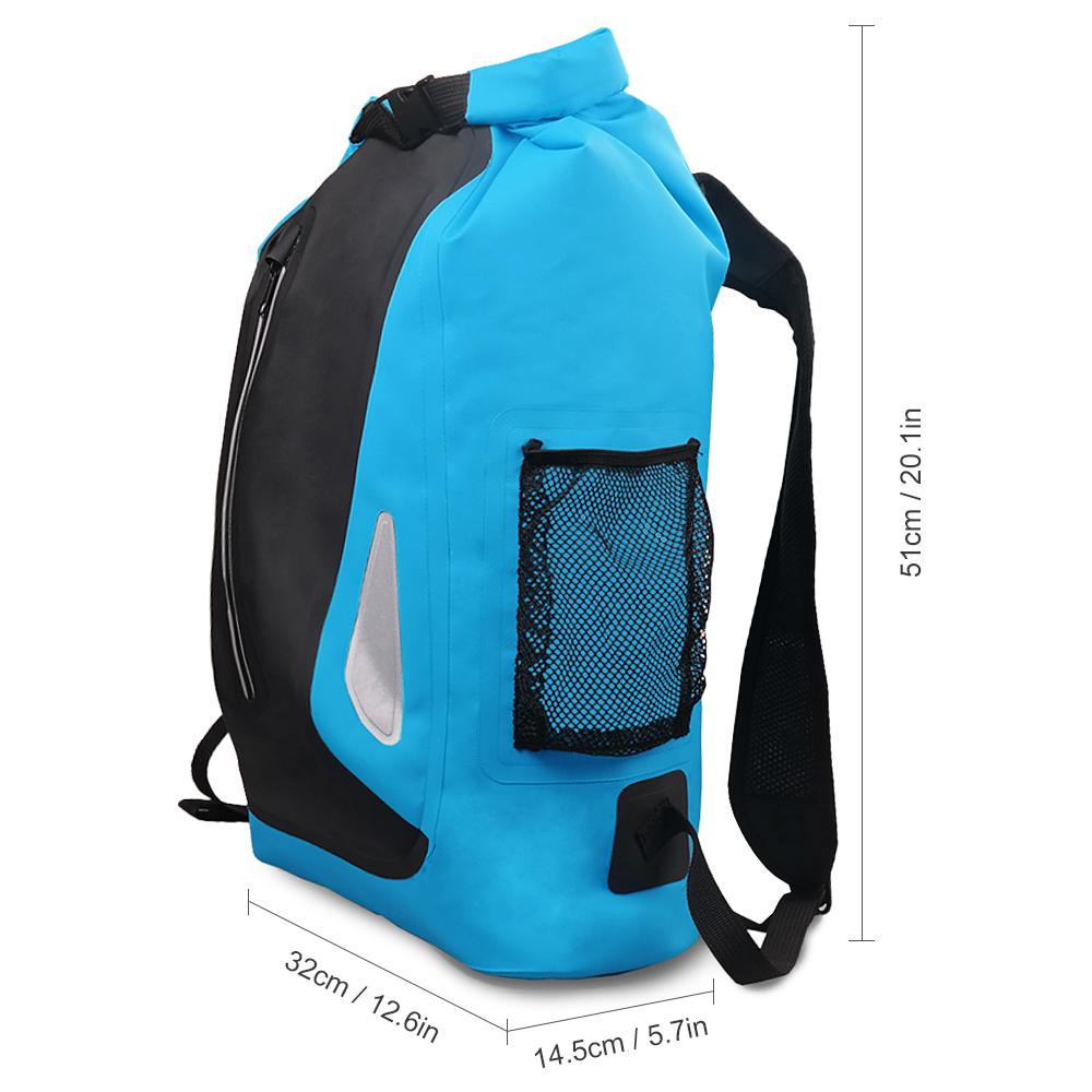 Túi đựng đồ khô có phản quang không thấm nước 25L dùng leo núi, cắm trại