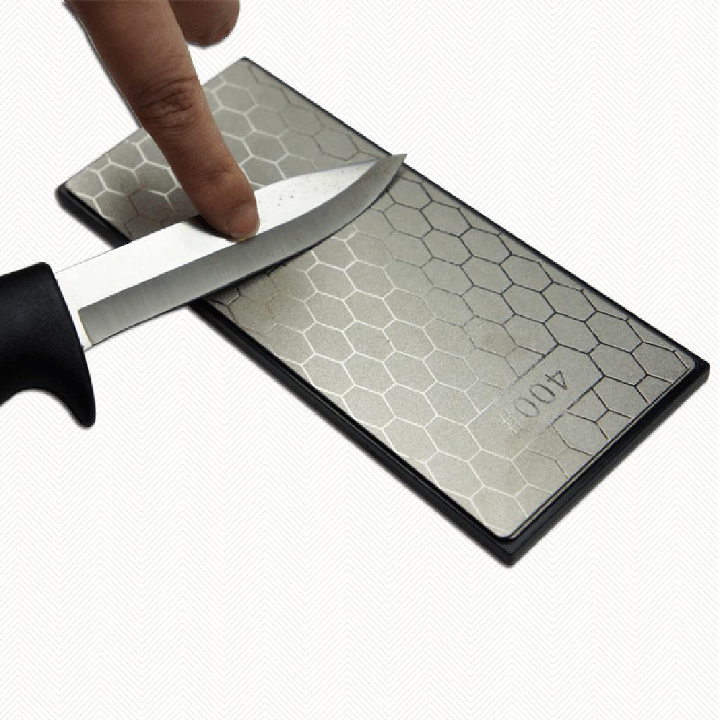 Single Sided Diamond Sharpener Stone Sharpening Whetstone Tool 400 Grits 2x