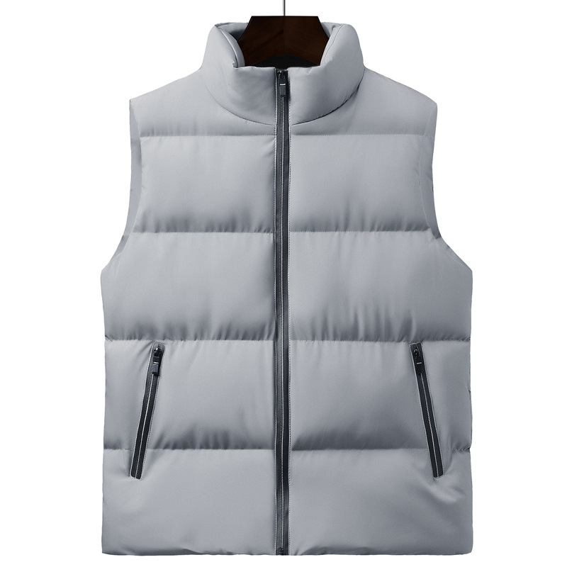 Men's winter windproof stand-collar down jacket vest vest