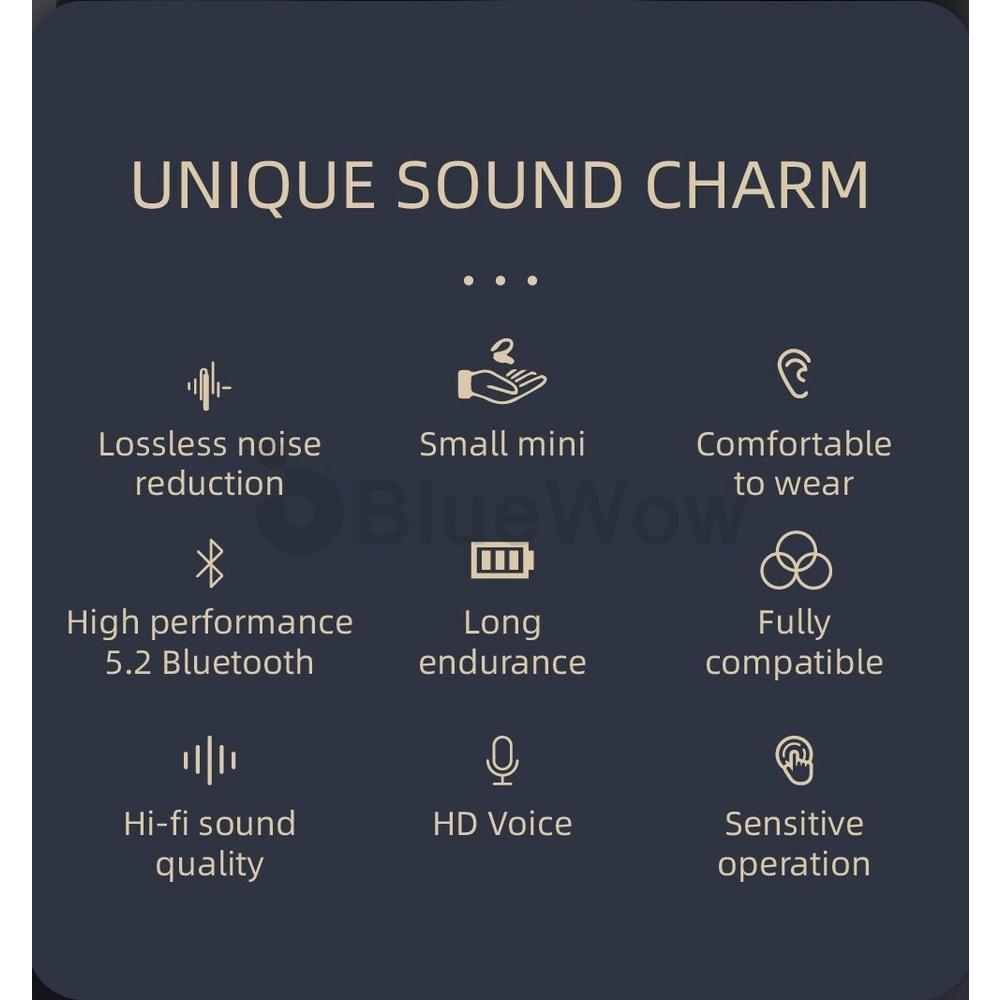 Tai Nghe Nhét Tai Bluetooth 5.2 Không Dây Có Micro F8 Phong Cách Doanh Nhân Chất Lượng Cao