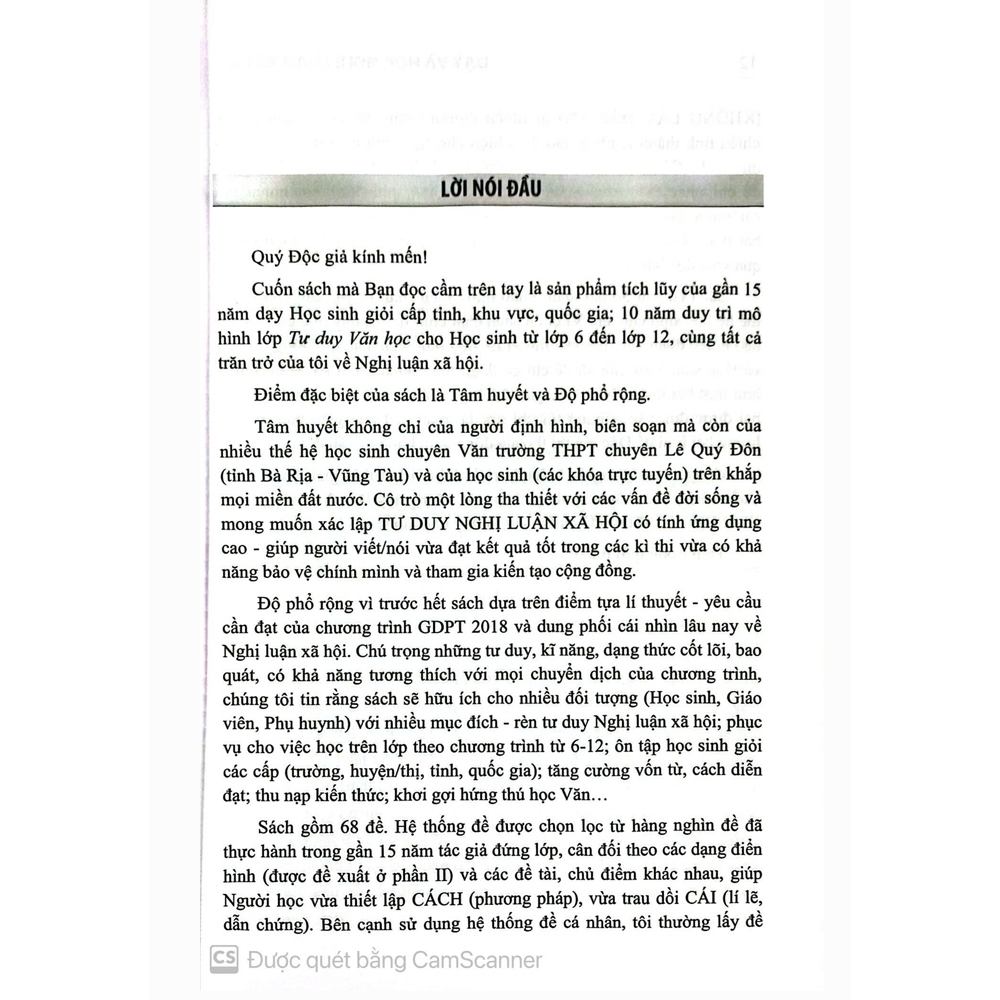 Sách - Dạy và học Nghị luận xã hội - Cơ bản và Nâng cao (Từ lớp 6 - lớp 12)