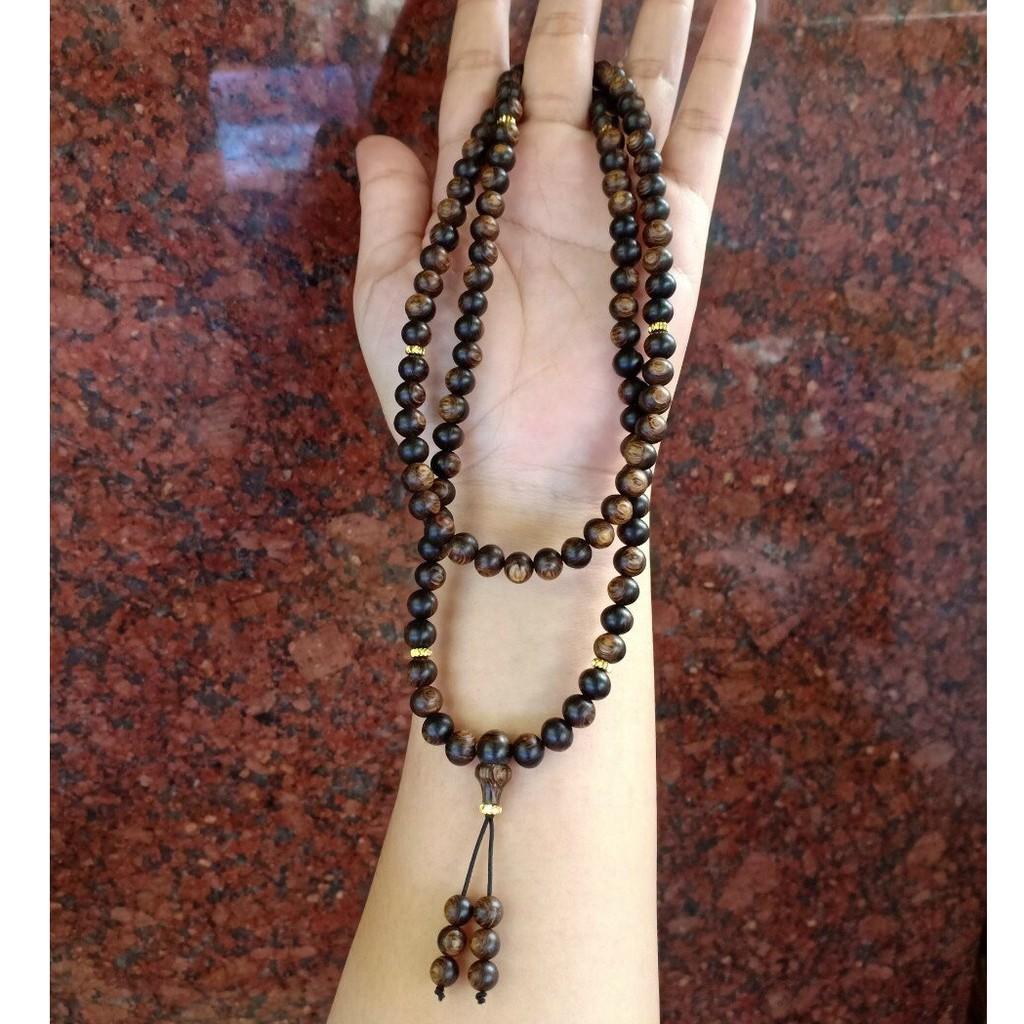 Vòng Tay Trầm Hương Sánh Chìm Vân xoáy Thơm vĩnh viễn || 108 Hạt Size 8mm