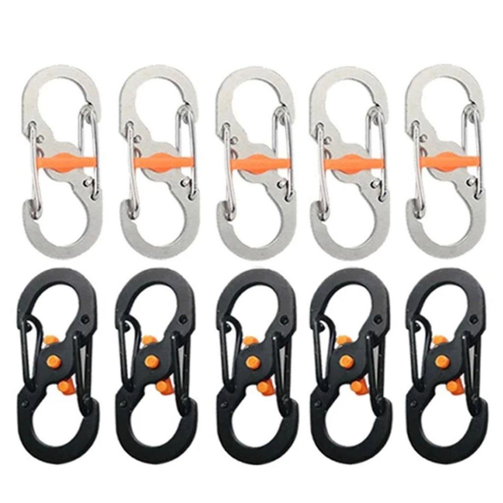 Khóa móc chống trộm hình số 8 nhỏ bằng thép cho ba lô_túi xách