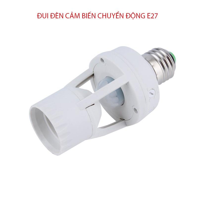 Đui đèn xoáy E27 cảm biến chuyển động hồng ngoại SL01