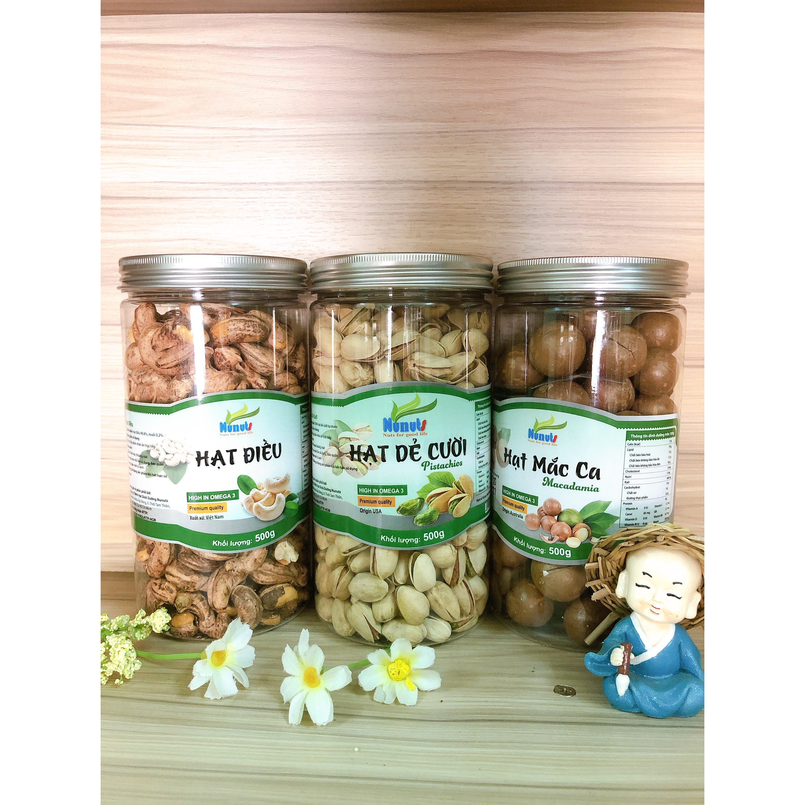 COMBO 3 HŨ NUNUTS MỖI HŨ 500G