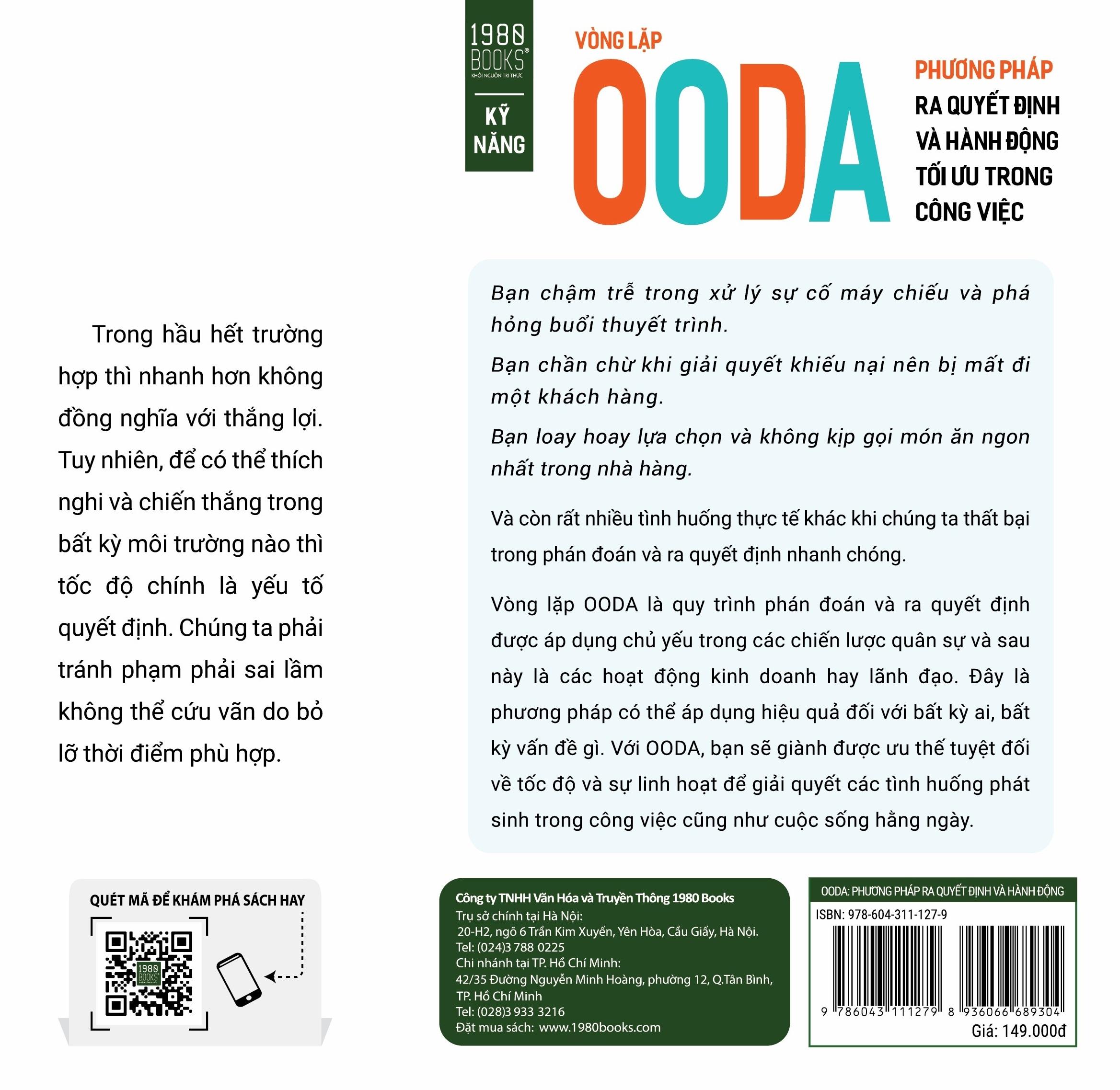 Sách Vòng Lặp Ooda - Phương Pháp Ra Quyết Định Và Hành Động Tối Ưu Trong Công Việc