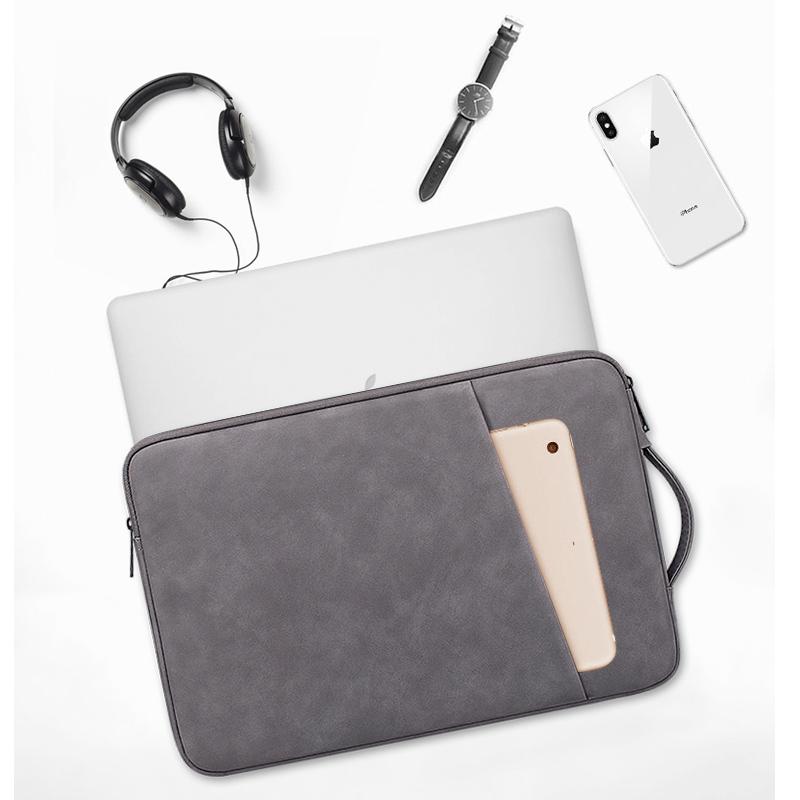 Mới Laptop Chất Liệu Da PU Cao Cấp Cho Macbook Air Pro Dell Asus HP Acer Túi Xách 13 14 15 15.6 Inch tay Nữ Tính