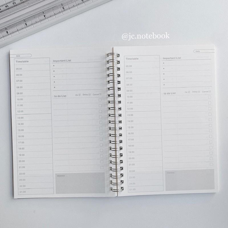 Value Stationery Box 3 - Gồm sổ Planner, sổ bìa da PU, giấy note, bút gel đen - Quà tặng giáng sinh Noel