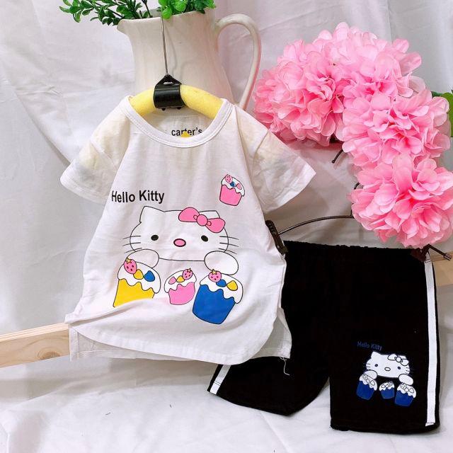Bộ Cộc Tay Bé Gái Cotton 10-20kg Xuất Khẩu
