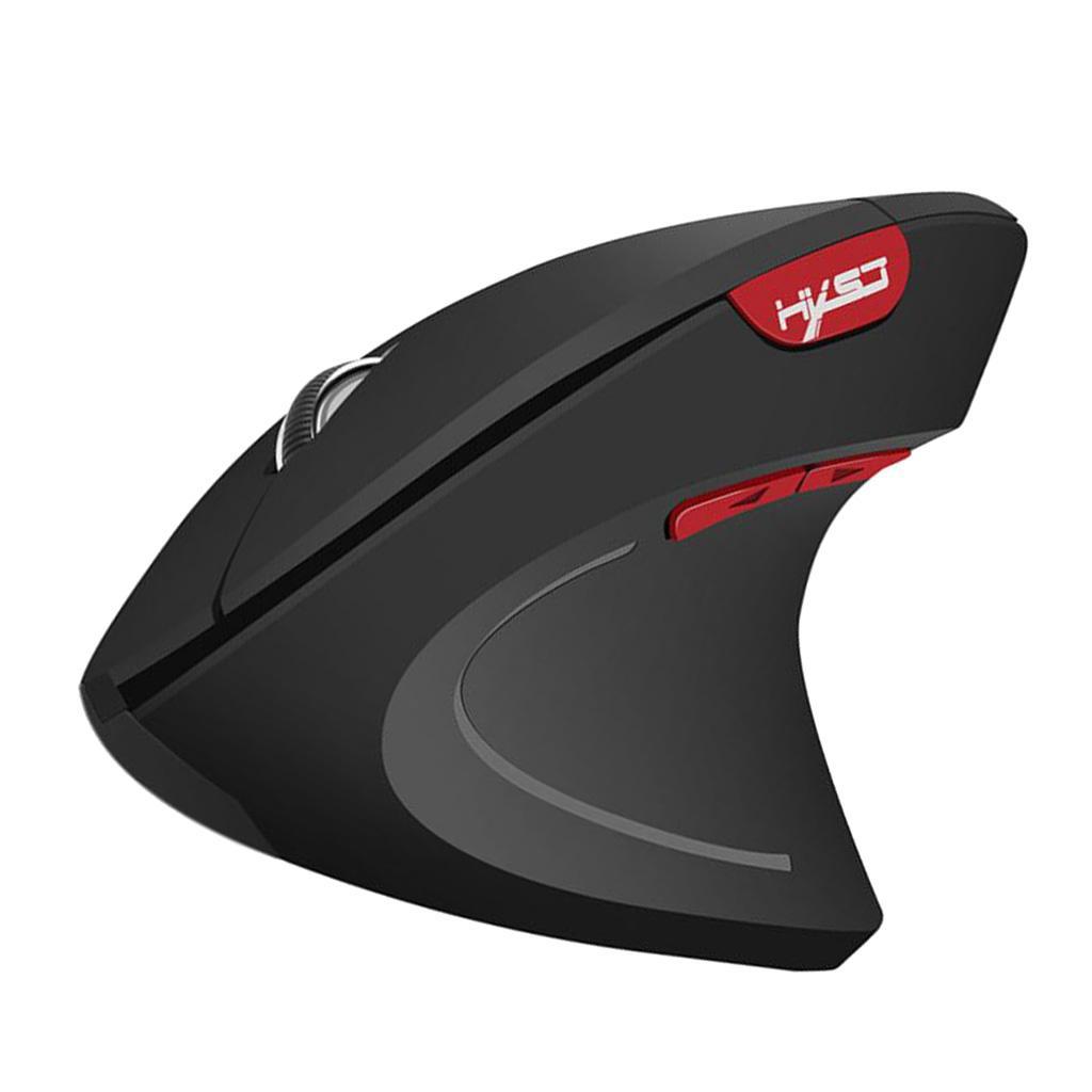 2.4G Ergonomic Optical Wireless Mouse 800/1600/2400DPI Vertical Mice Black