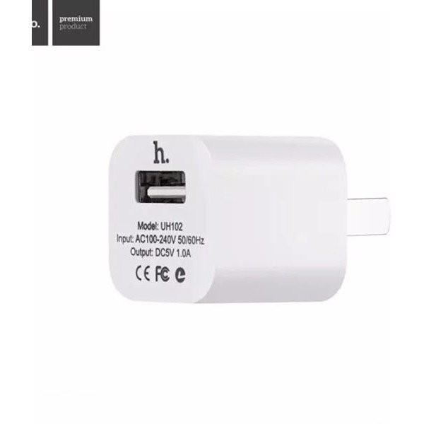 Củ Sạc Cho iPhone 1A Hoco UH102 - Sạc 1A - 5W Chuẩn - Hàng Chính Hãng