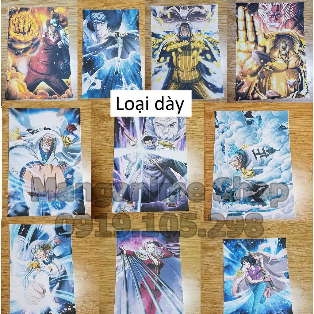 Bộ 10 tấm tranh poster hải quân trong Onepiece loại dày - marine poster onepiece