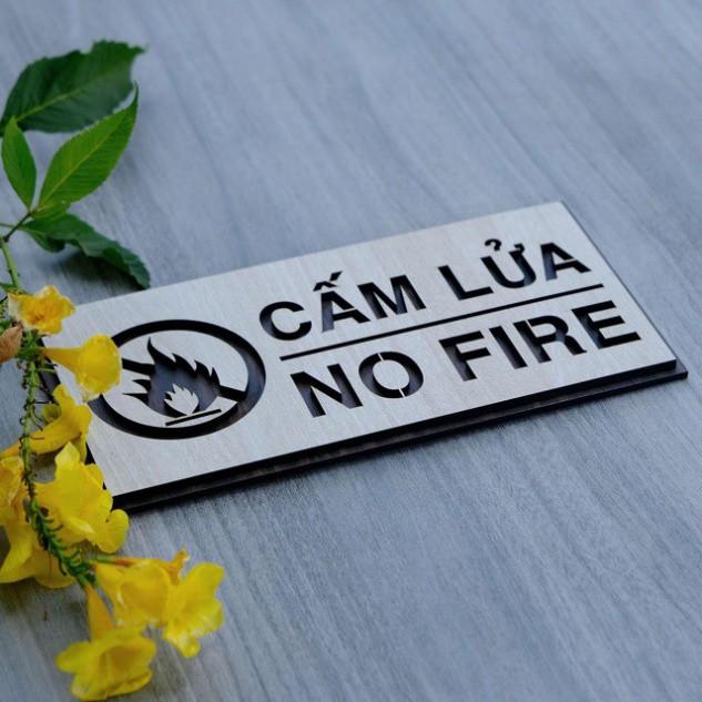 Bảng gỗ CARINA TB101- Cấm lửa- No fire