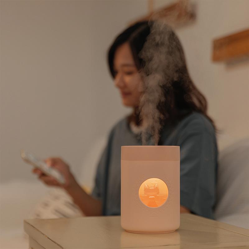 Pha Lê Máy Phun Sương Tạo Độ Ẩm USB Không Dây Máy Khuếch Tán Tinh Dầu Phun Sương Tạo Xịt LED Muối Thoáng Mát Sương Máy Phun Sương Tạo Độ Ẩm