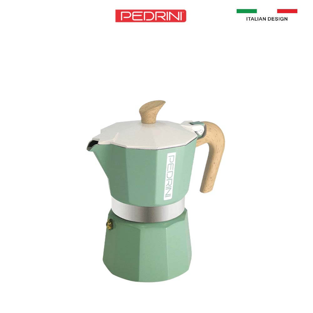 Ấm pha cà phê PEDRINI MyMoka Color - Aluminium - 2 cup /3 cup [ Hàng Chính Hãng