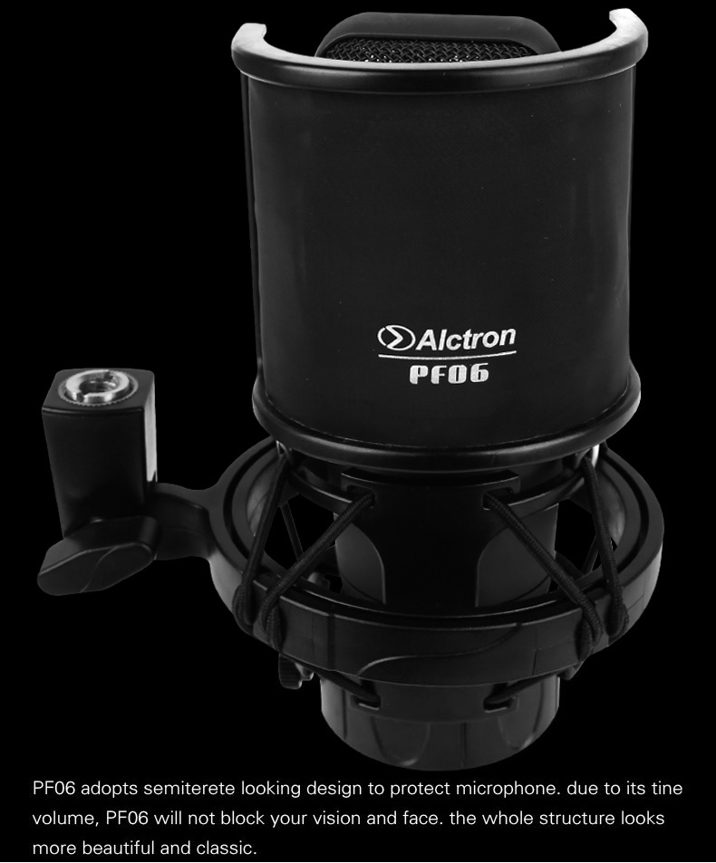 ROGTZ - Pop Filter Alctron PF06 - Lọc Âm Hiệu Quả, Bảo Vệ Micro Chuyên Nghiệp Lưới Kim Loại Cao Cấp Lọc Âm 99% Loại Bỏ Nhiễu Âm Tiếng Ồn Tiếng Vọng Bảo Vệ Micro Bụi Bẩn Công Trùng Hơi Nước Tương Thích Mọi Loại Micro Sang Trọng Dễ Lắp Đặt - Hàng Chính Hãng