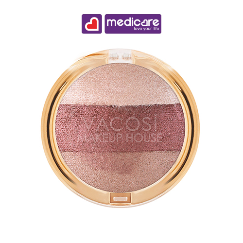 VACOSI Phấn mắt 3 màu Natural Studio Trio Eyeshadow 5g