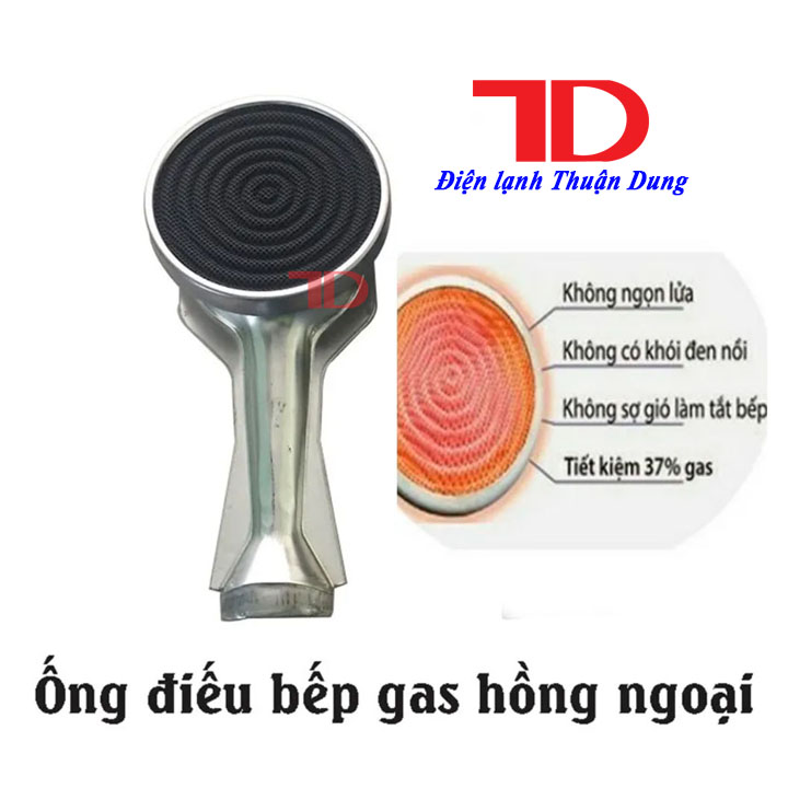 COMBO 2 Cái Điếu INOX Đầu Đốt bếp gas Hồng Ngoại Ceramic 9cm (Kèm Bass gắn + Vít) hàng nhập khẩu - Điện lạnh Thuận Dung