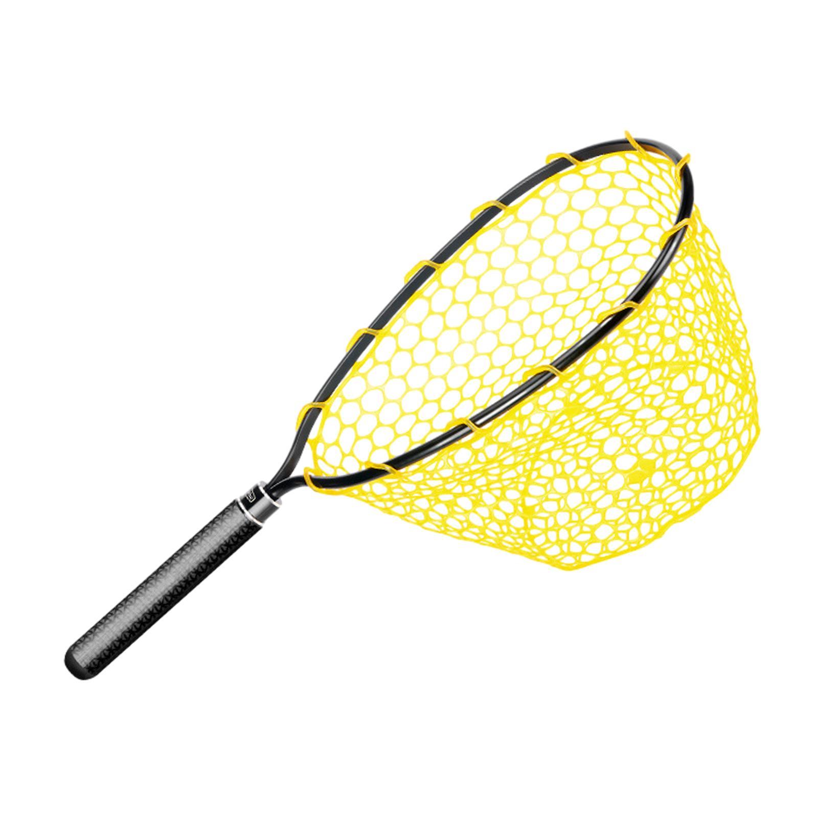 Fishing Landing Net Fishing Mesh Net Comfortable Lightweight Portable Accessories Fish Catching Net for Salmon Bass Boat Outdoor