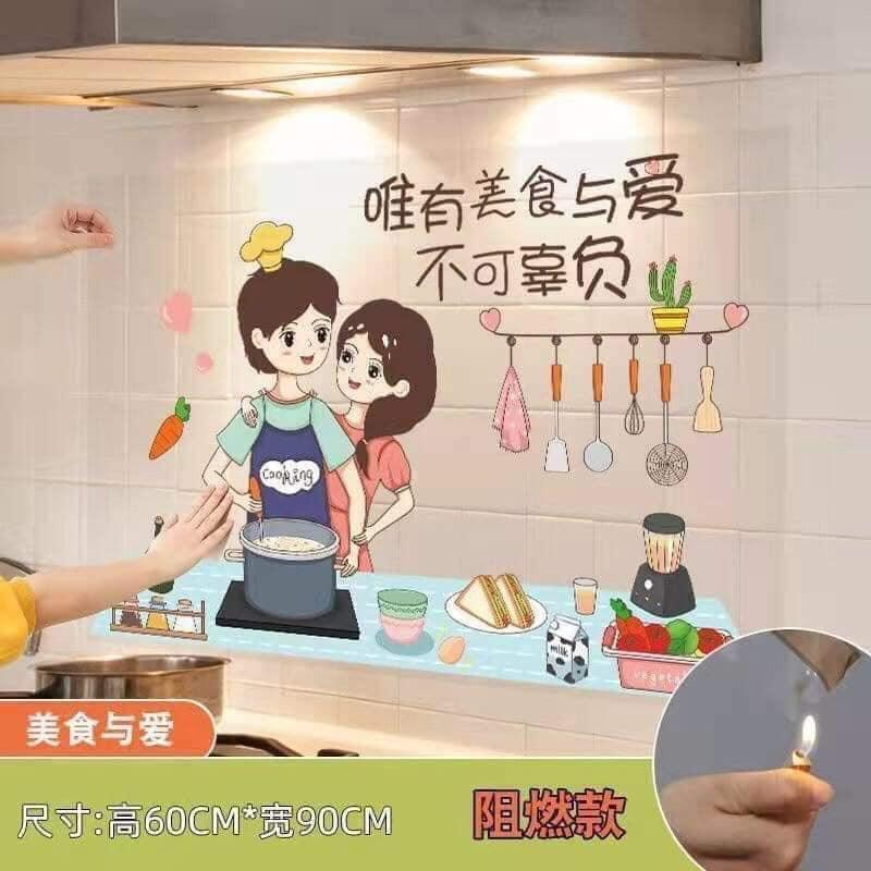 Giấy Dán Tường Bếp Cách Nhiệt Chống Dầu Mỡ, Chịu Nhiệt - Decal Dán Bếp 3D Họa Tiết GIAO HÌNH NGẪU NHIÊN