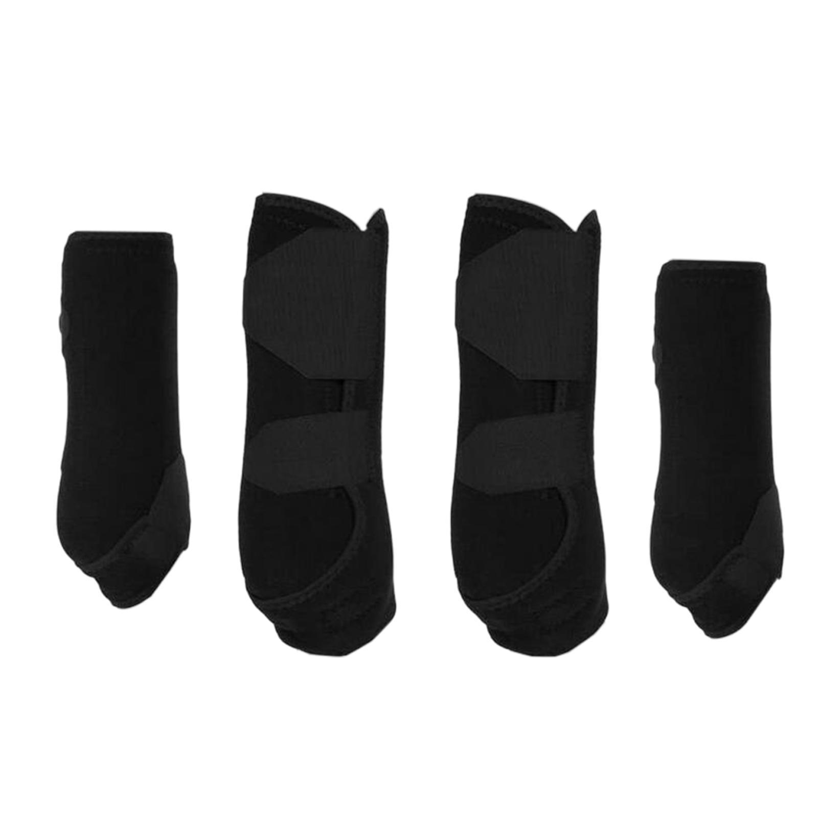 4x Neoprene Horse Boots Leg Wraps Shock Absorbing for Equestrian Equipment