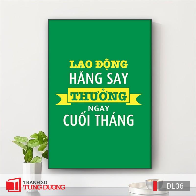 Tranh treo tường động lực văn phòng câu nói slogan truyền cảm hứng, tranh canvas trang trí DL08