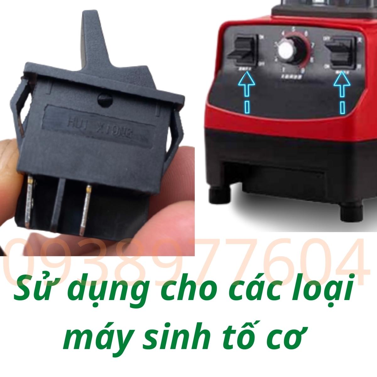 Công tắc máy xay sinh tố công nghiệp bằng nhựa chịu nhiệt, tiếp điểm đồng, 4 chấu ghim dây, dùng cho tất cả các máy xay