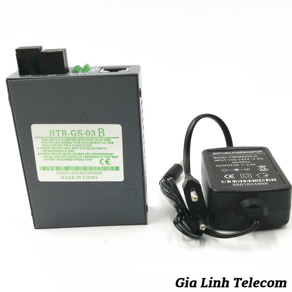 Bộ chuyển đổi quang điện HTB GS03 1Gbps 1 cặp AB - Converter quang 1G