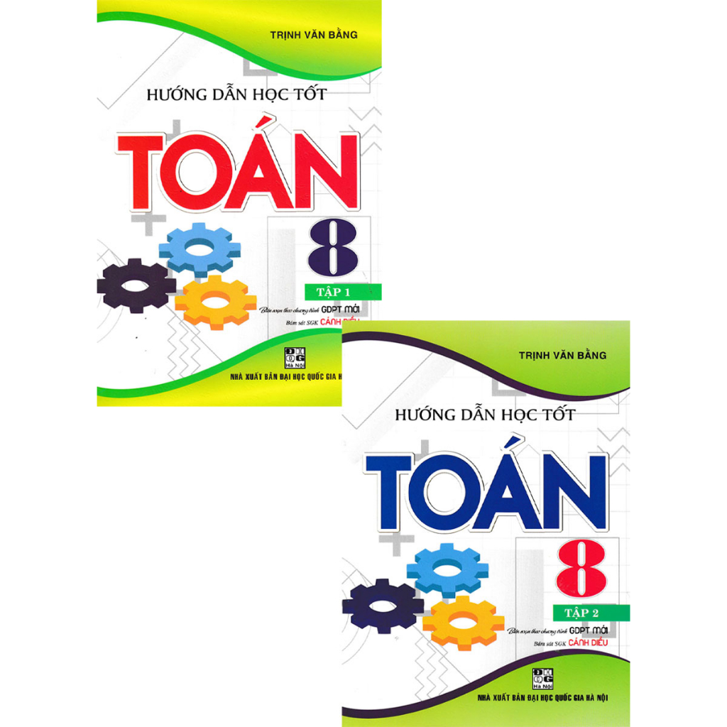Combo hướng dẫn học tốt toán lớp 8 - tập 1 + tập 2