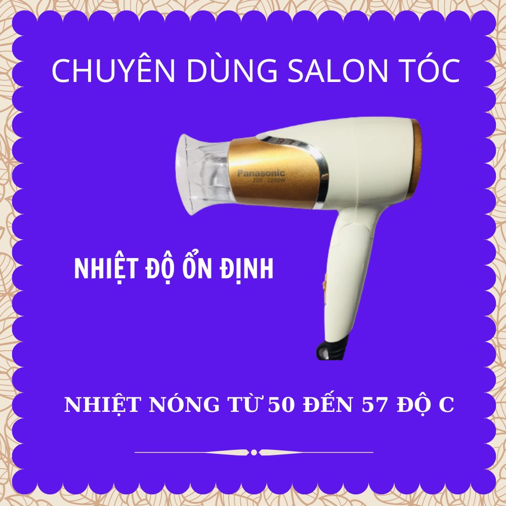 Máy sấy tóc 2 chiều nóng lạnh chuyên dụng Salon tóc - 2 tốc độ gió, 3 chế độ sấy/ mát, ấm, nóng/ tay cầm gập gọn tiện mang đi du lịch