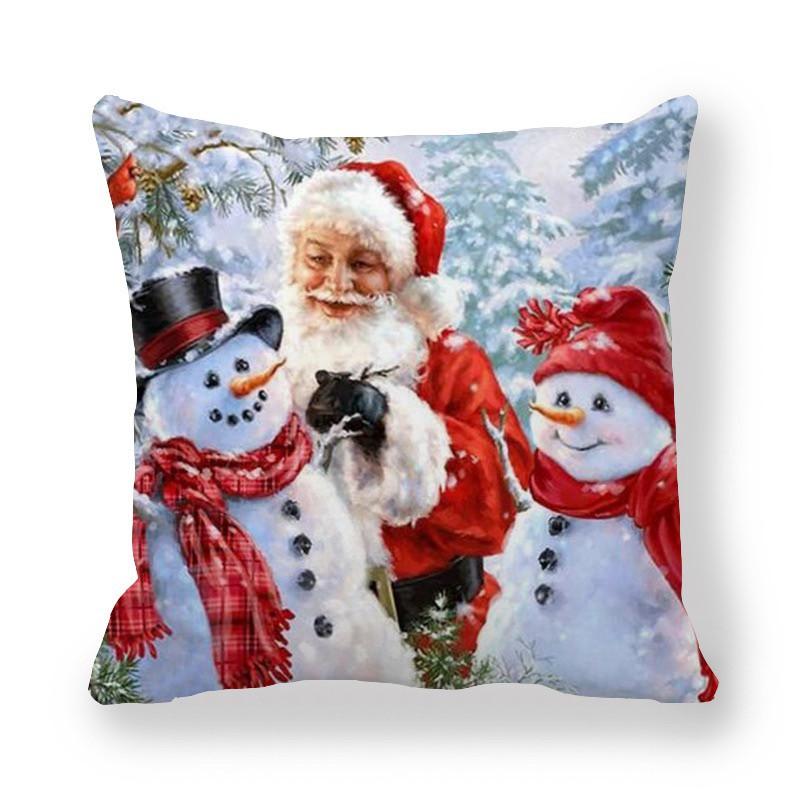 Gối Tựa Lưng Sofa VẢI COTTON HỌA TIẾT NOEL SBK132