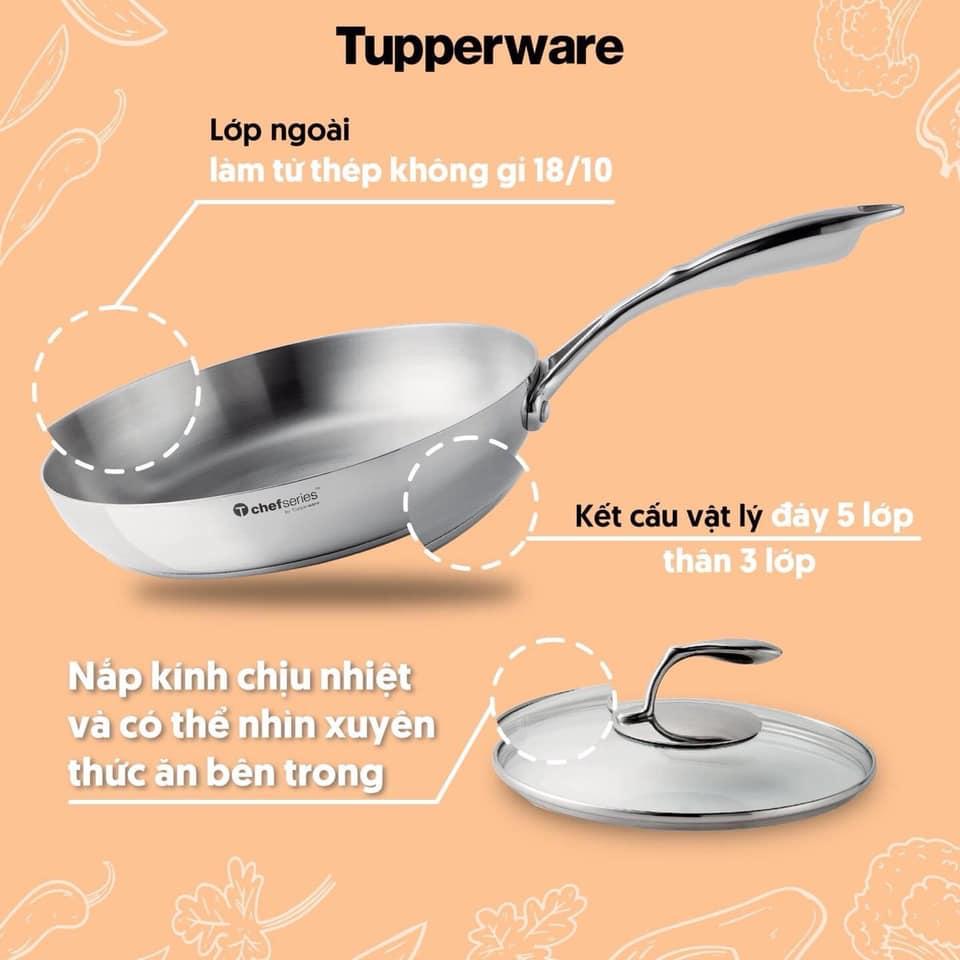 Chảo T Chef Series Frypan (nắp kính) - Tupperware