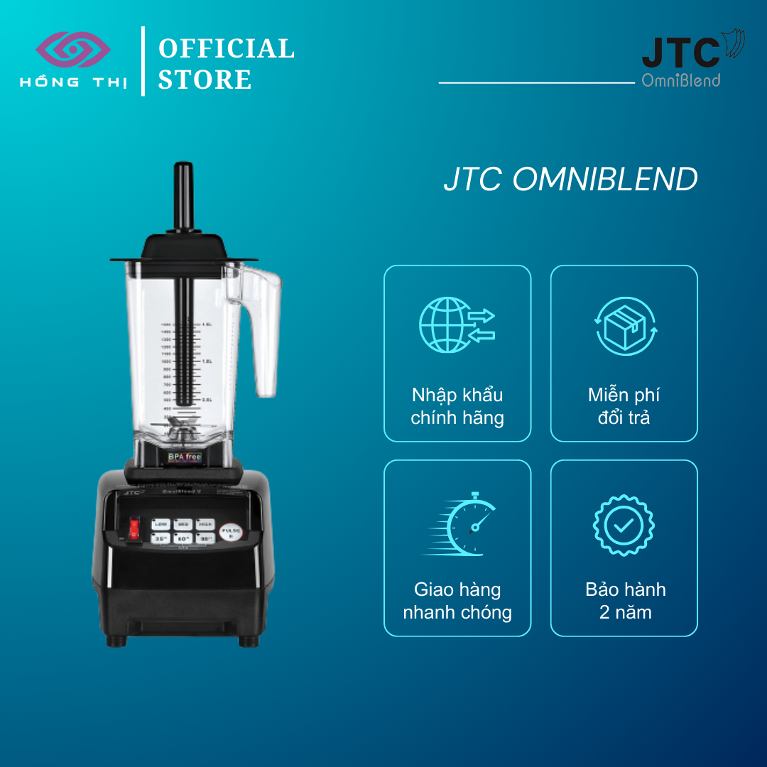 Máy xay sinh tố công nghiệp JTC OmniBlend V-TM 800A-Hàng chính hãng