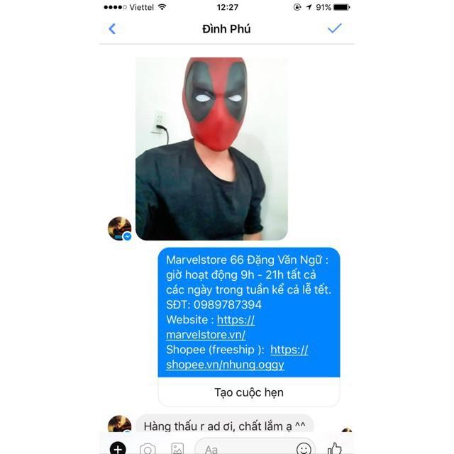 Mặt nạ deadpool cool ngầu-Mặt nạ hóa trang Deadpool cho các buổi tiệc kích thước 32x24cm Marvel