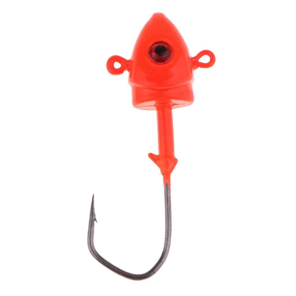5pcs  Jigging  Hook  Red  Fishing  Hook  21g / 6cm  Weight