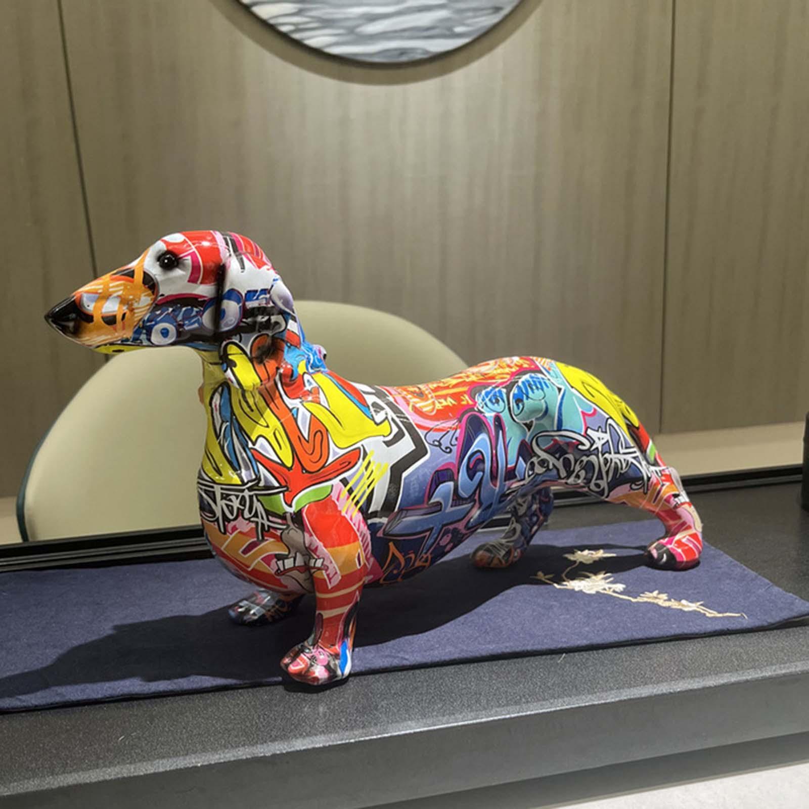 Creative Dog Sculpture Statue Home Decor Ornament Desk Statue