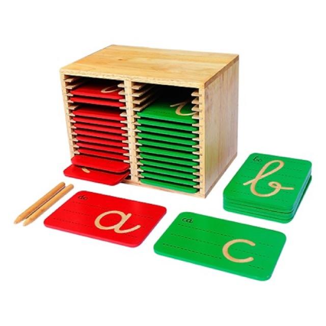 Combo đồ chơi luyện viết học chữ và số montessori bằng gỗ, giáo cụ mầm non cao cấp phát triển kỹ năng cho trẻ