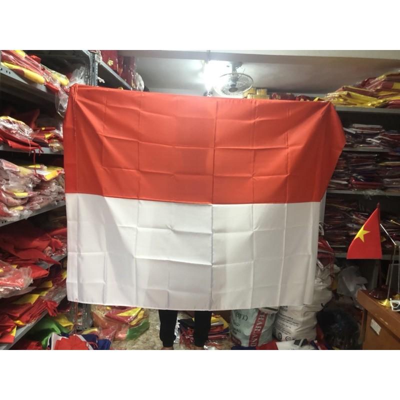 Quốc kỳ Indonesia in thẩm thấu 1 lớp vải 1x1,5m