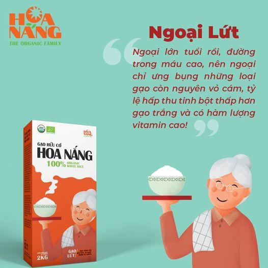 Gạo Lứt Hữu Cơ Hoa Nắng - Hộp 2kg