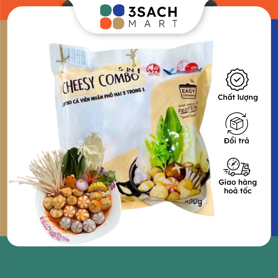 Combo Cá Viên Nhân Phô Mai 5 Trong 1 500g