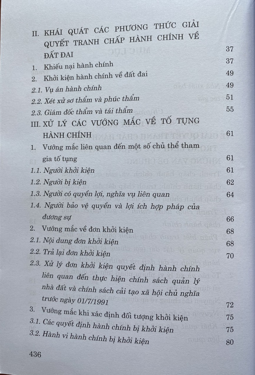 Giải quyết tranh chấp hành chính trong lĩnh vực quản lý đất đai - Phát hiện vi phạm và xử lý vướng mắc (Sách chuyên khảo)