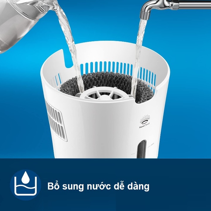 Máy tạo độ ẩm Philips HU4816/00 tốc độ tạo ẩm 300ml/h - Hàng Nhập Khẩu