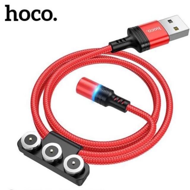 Cáp sạc nam châm 2A Hoco DU03 thay đổi 3 đầu - HÀNG CHÍNH HÃNG