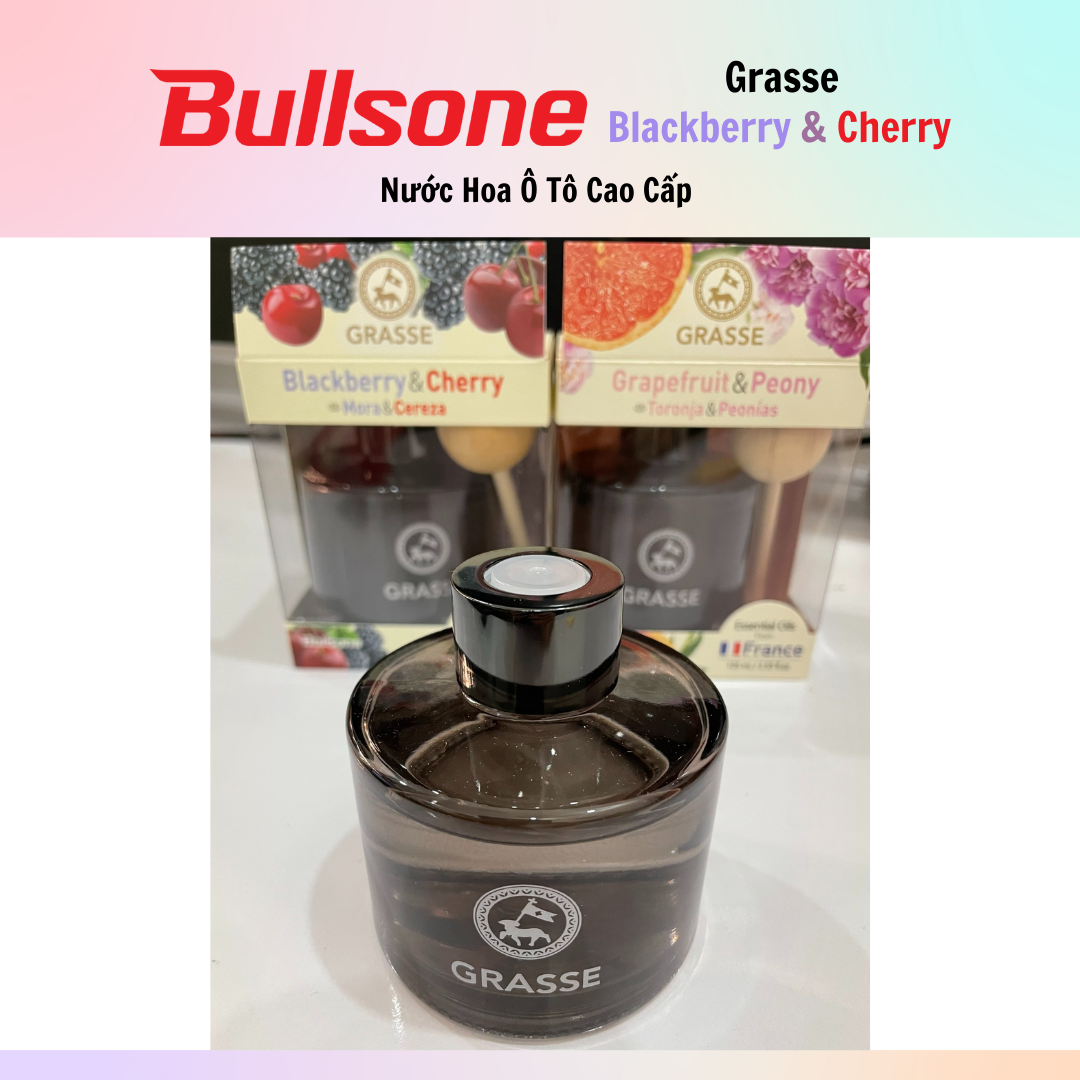 Nước Hoa Ô Tô Cao Cấp Bullsone Grasse Grapefruit &amp; Peony /Grasse Blackberry &amp; Cherry  - Nhiều Hương Lựa Chọn - Hàng chính hãng - Lime &amp; Verbena