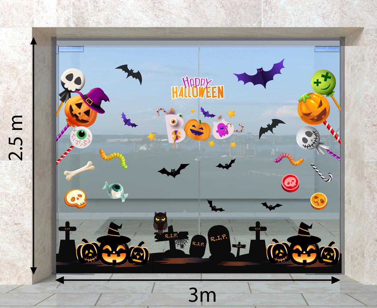 DECAL TRANG TRÍ HALLOWEEN 2023  COMBO SỐ 45