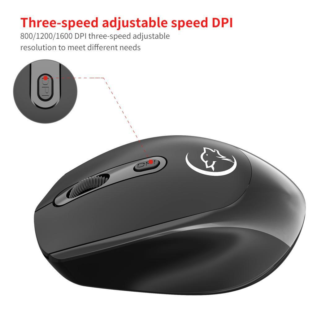 Fashionable 1200/1600/2400DPI Rechargeable 2.4G USB Wireless Optical Mouse